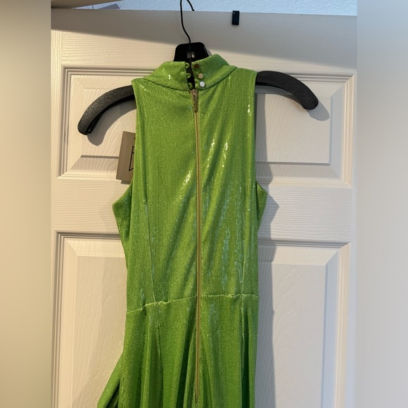 Raisa Vanessa Green Turtleneck Sequin Dress - Picture 5 of 8